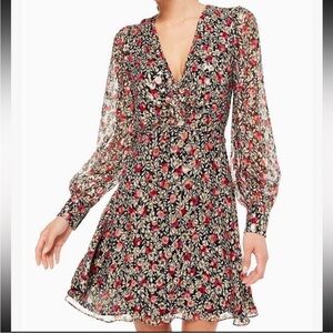 Kate Spade Floral Clip Dot Dress Size 6